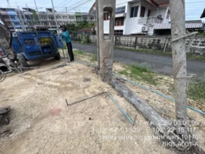 เริ่มงานเสาเข็มเจาะโกดังสำเร็จรูป พร้อมพื้นอุตสาหกรรม 3 ตัน/ตร.ม. อย่างมืออาชีพ