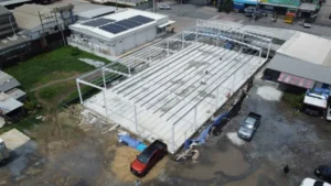 Happy Warehouse HW-H ขนาด 18×35×4 เมตร ตรวจสอบความพร้อมก่อนส่งมอบงาน