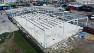 Happy Warehouse HW-H ขนาด 18×35×4 เมตร ตรวจสอบความพร้อมก่อนส่งมอบงาน